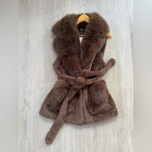 Brown Fur Vest